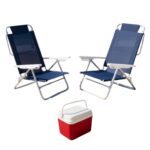 2 Reposeras Summer Mor + Conservadora 34 Lts