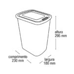 Cesto de Residuos c/Tapa Click Inox 10 LTS - Imagen 2