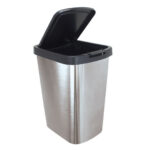 Cesto de Residuos c/Tapa Click Inox 10 LTS