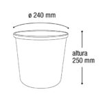 Cesto de Residuos oficina s/Tapa Inox 10 LTS - Imagen 2