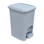 CESTO DE BASURA C/PEDAL RATTAN GRIS 7 LTS