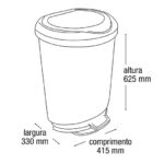 Cesto de Residuos c/Pedal Inox 45 Lts - Imagen 3