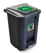 CESTO DE BASURA RECICLAJE CON RUEDAS Y PEDAL 60 LTS - Imagen 3