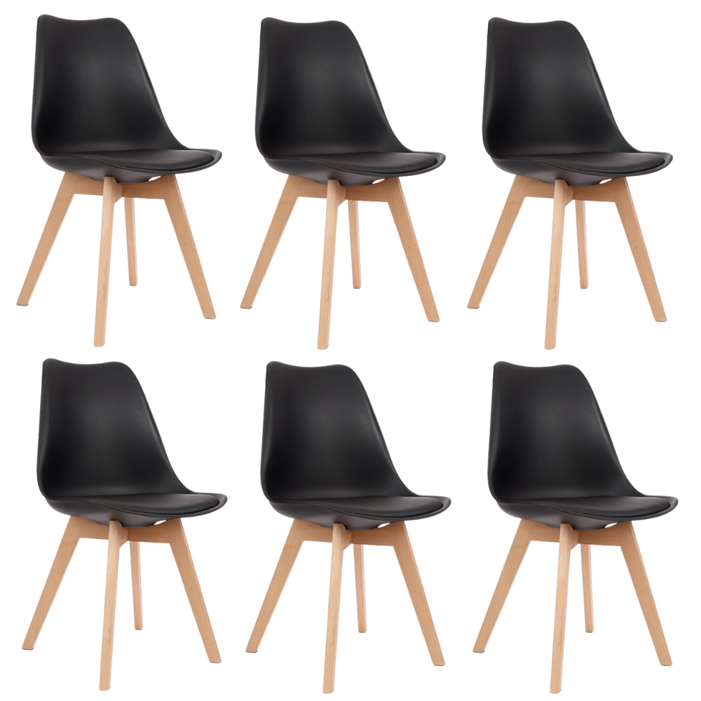 51.png Set x6 Sillas Nordicas Tulip Acolchonadas -3 colores - Imagen 1