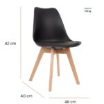 Set x6 Sillas Nordicas Tulip Acolchonadas  -3 colores - Imagen 3