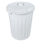 CESTO DE BASURA CON TAPA 65 LTS BLANCO