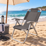 Reposera Botafogo Gran Ipanema Extra Alta de Aluminio Reforzada + Toalla de regalo – diferentes colores - Imagen 2