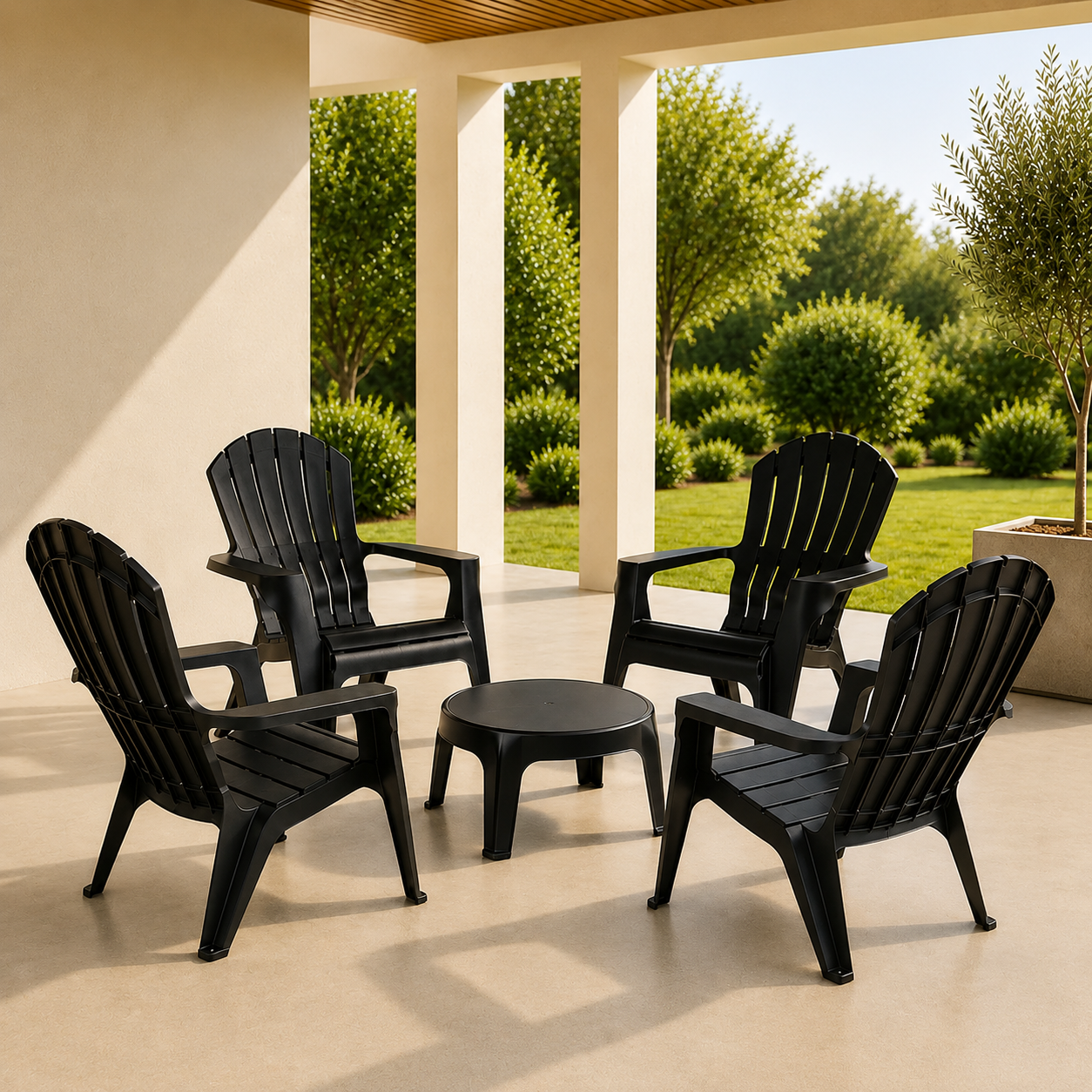 MIAMI + PUKET Juego 4 Sillones Miami + Mesa Ratona - diferentes colores - Imagen 1