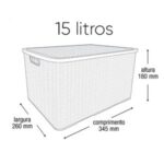 Caja Organizadora Ratan Negro 15 lts - Imagen 2