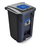 CESTO DE BASURA RECICLAJE CON RUEDAS Y PEDAL 60 LTS
