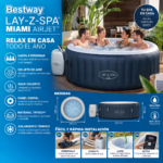 Spa Inflable Bestway Miami Azul – 2 a 4 Personas – 1,80 x 0,66 m – 669 L - Imagen 4