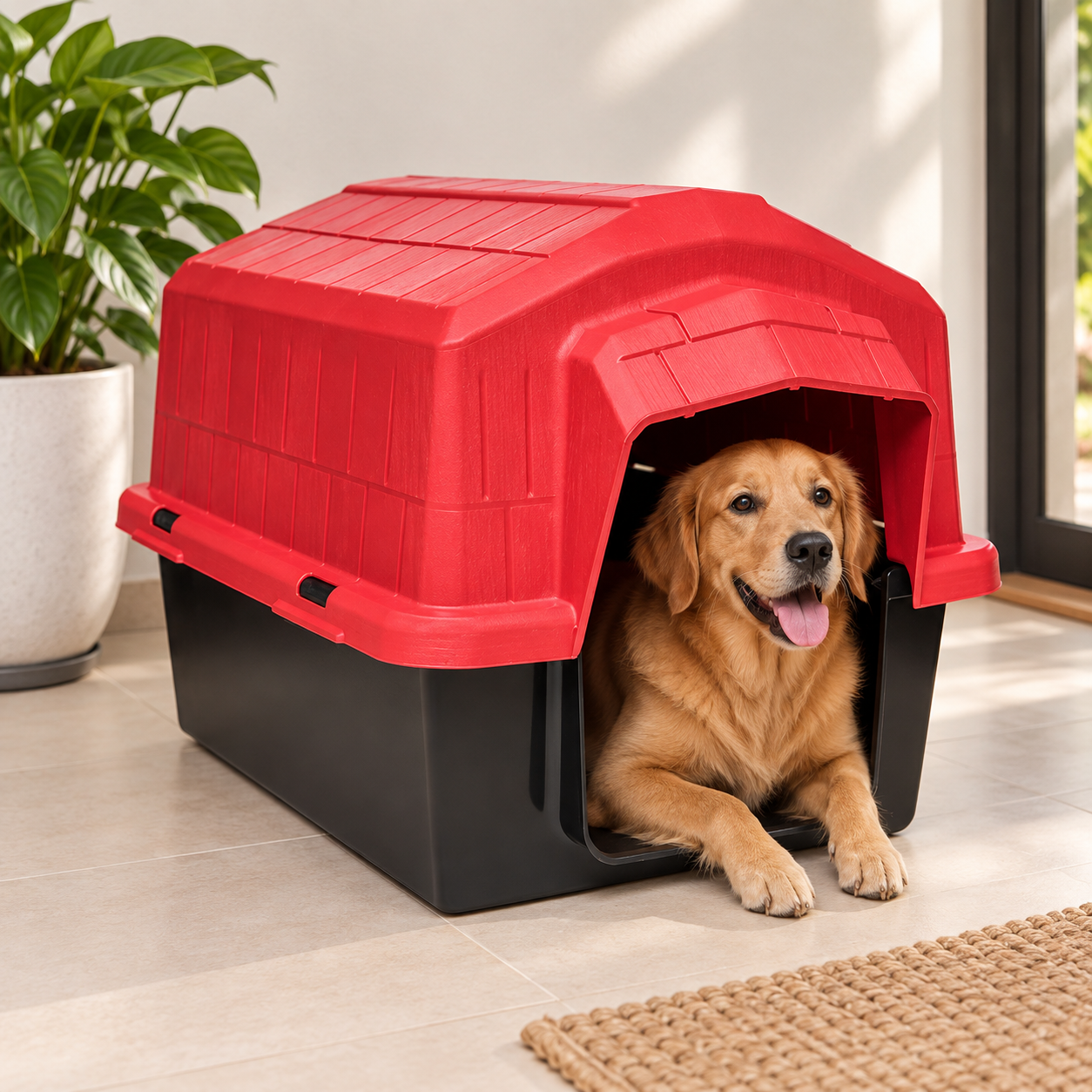 ROJA Casita plástica Alvorada para Perro Nº4 -diferentes colores - Imagen 1