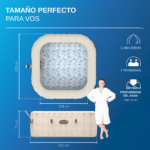 Spa Inflable Bestway Rome Smart Mármol – 7 Personas – 2,01 x 2,01 x 0,71 m – 1.180 L - Imagen 2